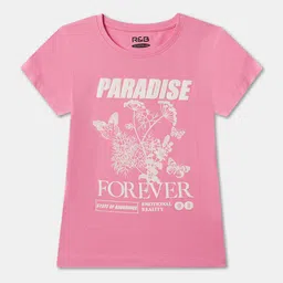 R&B Girls Typography Printed Cotton T-shirt-picture-29