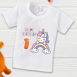 Babywish Infants First Birthday Typography Printed Cotton T-Shirt-picture-51
