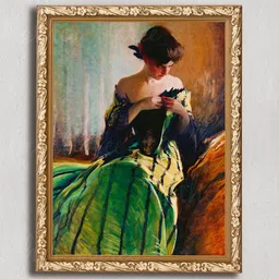 THE VINTAGE ARTISTRY Brown & Green Classic Painting Wall Art-image-92