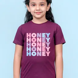 NUSYL Girls Typography Printed T-shirt-picture-46