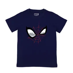 Marvel by Wear Your Mind Boys Navy Blue Printed T-shirt-picture-35