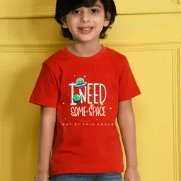 NUSYL Boys Graphic Printed Round Neck Cotton T-shirt-picture-47