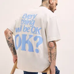 THE BEAR HOUSE Men Typography Printed Round Neck Cotton Relaxed Fit T-shirt-picture-47