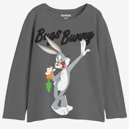 BONKIDS Girls Graphic Printed Applique Round Neck Full Sleeves Cotton Casual T-shirt-picture-28