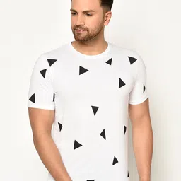 GLITO Geometric Printed Cotton T-shirt-image-31