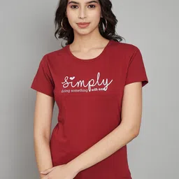 Trend Level Women Typography Printed T-shirt-image-42