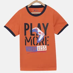 3PIN Boys Orange Typography Printed T-shirt-picture-15