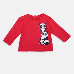 Chicco Infant Girls Panda Printed Long Sleeves Cotton T-shirt-picture-16