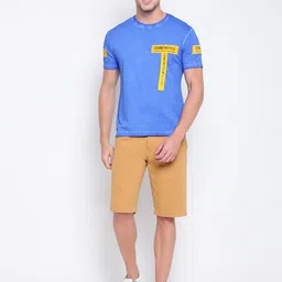 Belliskey Men Blue & Yellow Typography Printed T-shirt-picture-30