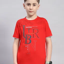 Monte Carlo Boys Typography Printed Round Neck Cotton T-shirt-picture-35