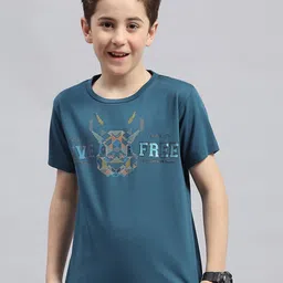 Monte Carlo Boys Typography Printed Round Neck Cotton T-shirt-picture-25