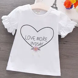 YK Girls Graphic Printed Round Neck Cotton T-shirt-picture-26