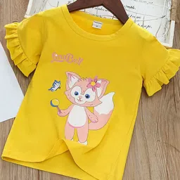 YK Girls Graphic Printed Round Neck Cotton T-shirt-picture-18