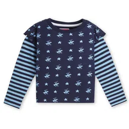 Beverly Hills Polo Club Girls Printed Cotton Long Sleeves Casual T-shirt-picture-41