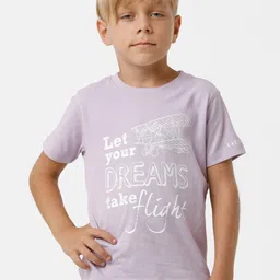 KATE & OSCAR Boys Typography Printed Pure Cotton T-shirt image 1