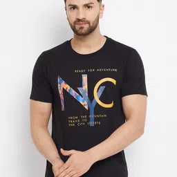 THE MILLION CLUB Men Black & Off White Typography Pack Of 2 Printed T-shirt-picture-36