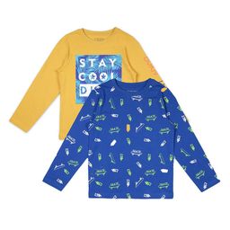 PLUM TREE Boys Yellow & Blue 2 Printed T-shirt-picture-27