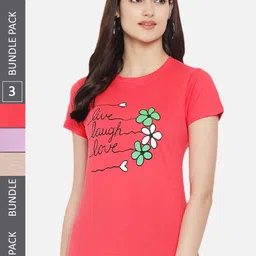 Fabflee Pack of 3 Printed Cotton T-shirts-picture-37