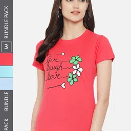 Fabflee Pack of 3 Printed Cotton T-shirt-picture-36