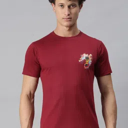 BRATMA Men Maroon Printed T-shirt-picture-32