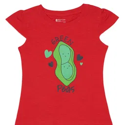 Bodycare Girls Printed Cap Sleeves Cotton T-shirt-image-39