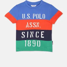 U.S. Polo Assn. Kids Boys Typography Printed Pure Cotton T-shirt-picture-41