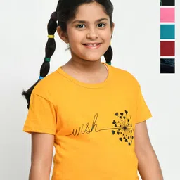 BAESD Girls Pack Of 6 Printed Cotton T-Shirt image 1