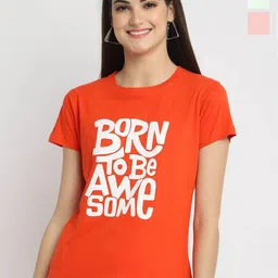 Fabflee Regular Fit Pack Of 3 Printed Round Neck Cotton T-shirt-picture-39