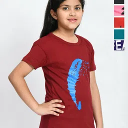 BAESD Girls Pack Of 6 Printed Cotton T-shirt-picture-29