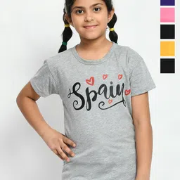 BAESD Girls Pack Of 6 Printed Cotton T-shirt-picture-10