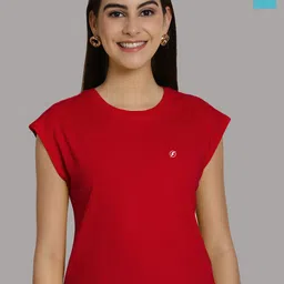 Friskers Women Red 2 Extended Sleeves T-shirt-image-31