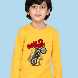 NUSYL Boys Graphic Printed Cotton T-shirt-image-89