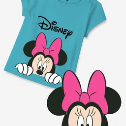 Minicult Girls Minnie Mouse Printed Cotton T-shirt-picture-15