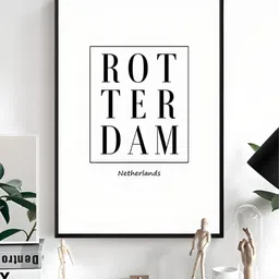 THE HANDMADE FLAIR White & Black Netherlands Printed Wall Art-image-25