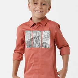 KATE & OSCAR Boys Smart Graphic Printed Cotton Casual Shirt-picture-17