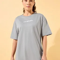 cult Cultsport Typography Printed Pure Cotton Oversized Tshirt image 1