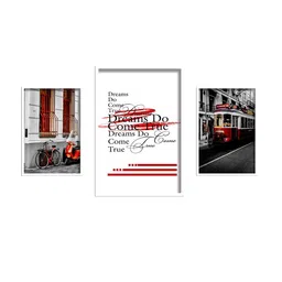 SAF White & Red 3 Pieces Framed Wall Art image 3