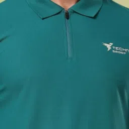 Technosport Men Polo Collar UPF50 Slim Fit T-shirt image 2