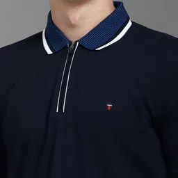 Louis Philippe Sport Men Solid Slim Fit Cotton T-shirt image 2