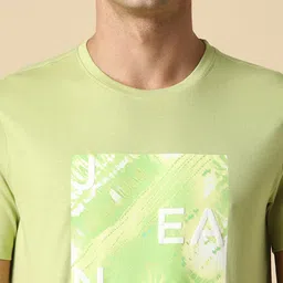 Allen Solly Floral Printed Cotton Slim Fit T-shirt image 2