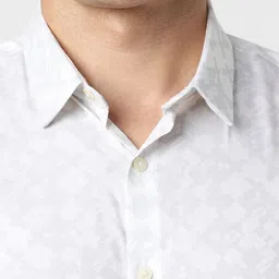 van heusen V Dot Men Spread Collar Abstract Printed Cotton Formal Shirt image 2