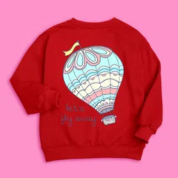 NUSYL Girls Graphic Printed Oversized Sweatshirt image 2