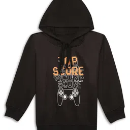 mack jonney VIMAL JONNEY Kids Pack Of 3 Typography Printed Hooded Fleece Sweatshirt image 2