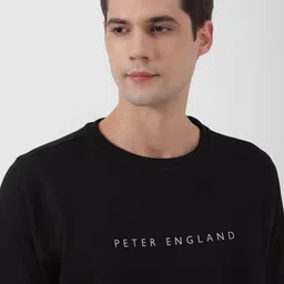 Peter England Casuals Typography Printed Crew Neck Pullover Sweatshirt image 3