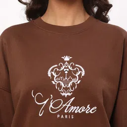 R&B Graphic Printed Cotton Pullover Sweatshirt image 2