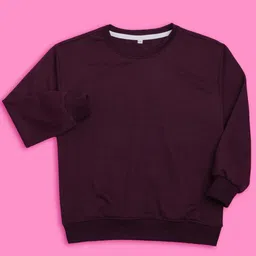 NUSYL Girls Graphic Printed Oversized Fleece Pullover image 2