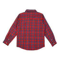 Pepe Jeans Boys Red Tartan Checks Checked Casual Shirt image 3