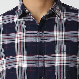 HJ HASASI Men Relaxed Tartan Checks Opaque Checked Casual Shirt image 5