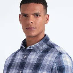Flying Machine Slim Fit Tartan Checked Pure Cotton Casual Shirt image 2