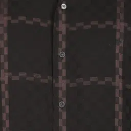 Arrow Men Black Checked Cotton Formal Shirt image 3